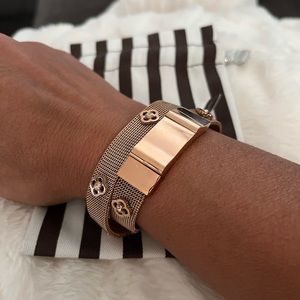Henri Bendel rose gold wrap mesh bracelet